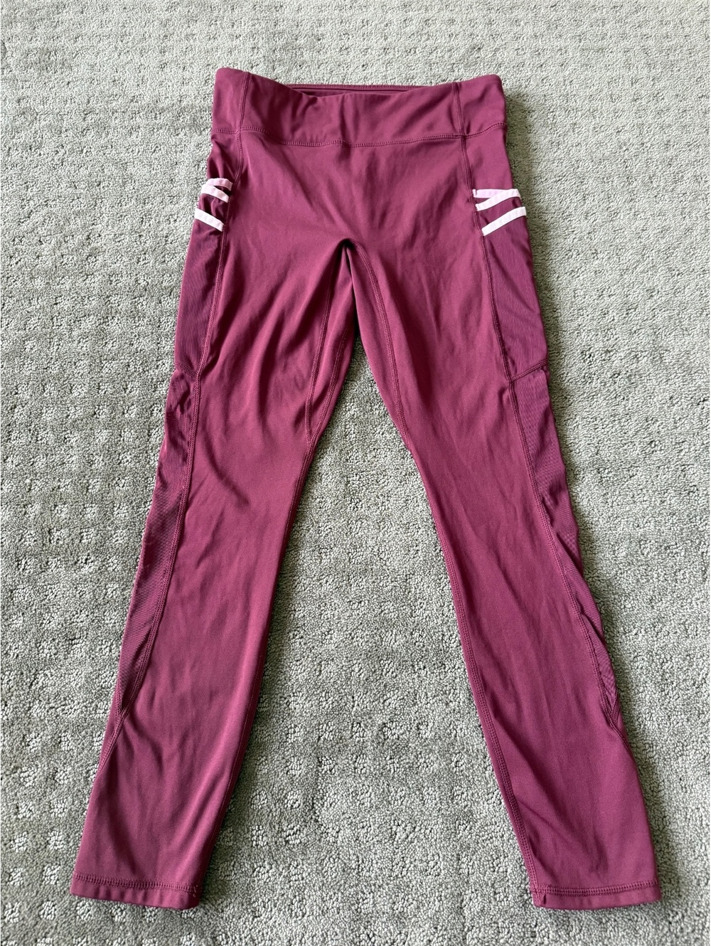 Fabletics Motion365 Women's Athletic Leggings in Burgundy
